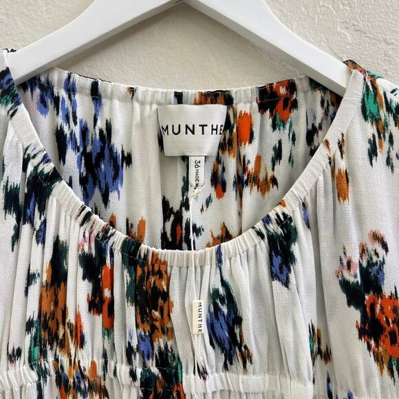 NEW $383 MUNTHE Jacey Dress Midi Multi - Picture 6 of 13